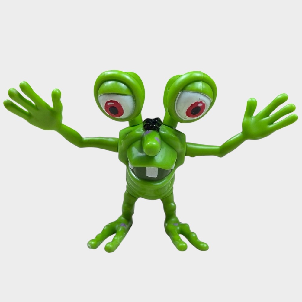 Vintage 1995 Subway Mr. Bumpy Green Alien Monster Figure Green Grass Production